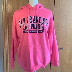 Hot pink San Francisco hoodie